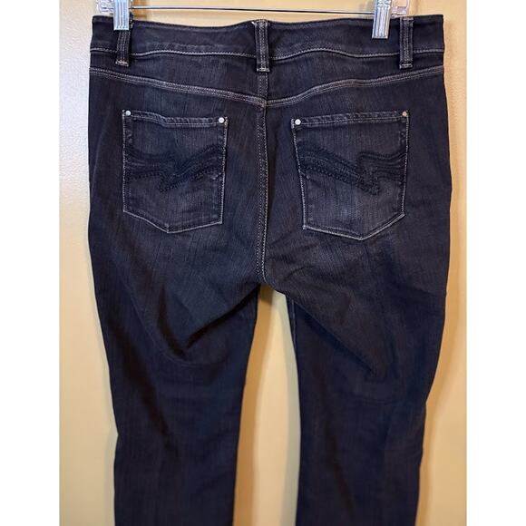 White House Black Market Blanc Women's Black Boot Leg Jeans Size 6R - Picture 7 of 9